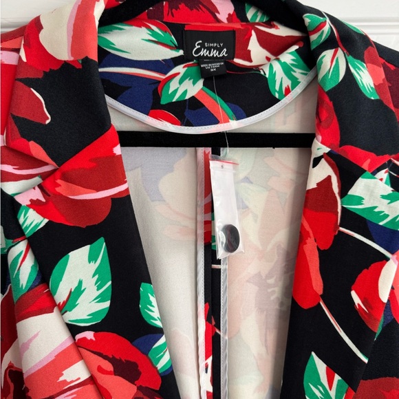 Simply Emma Flora Blazer 3xl NWT - Picture 2 of 6
